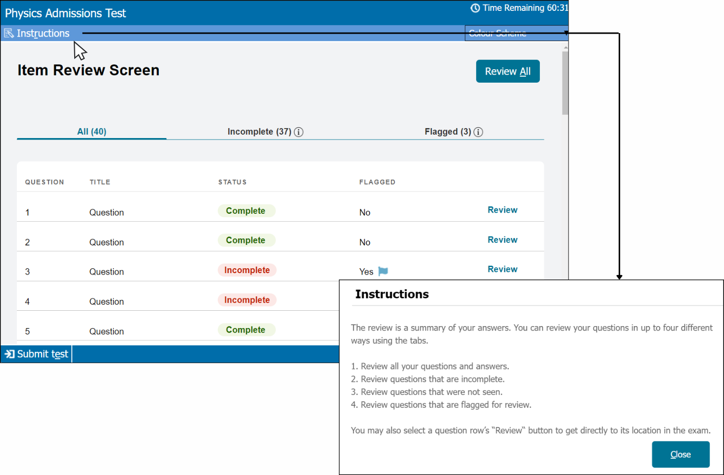 2024 Peason VUE PAT practice test review page.