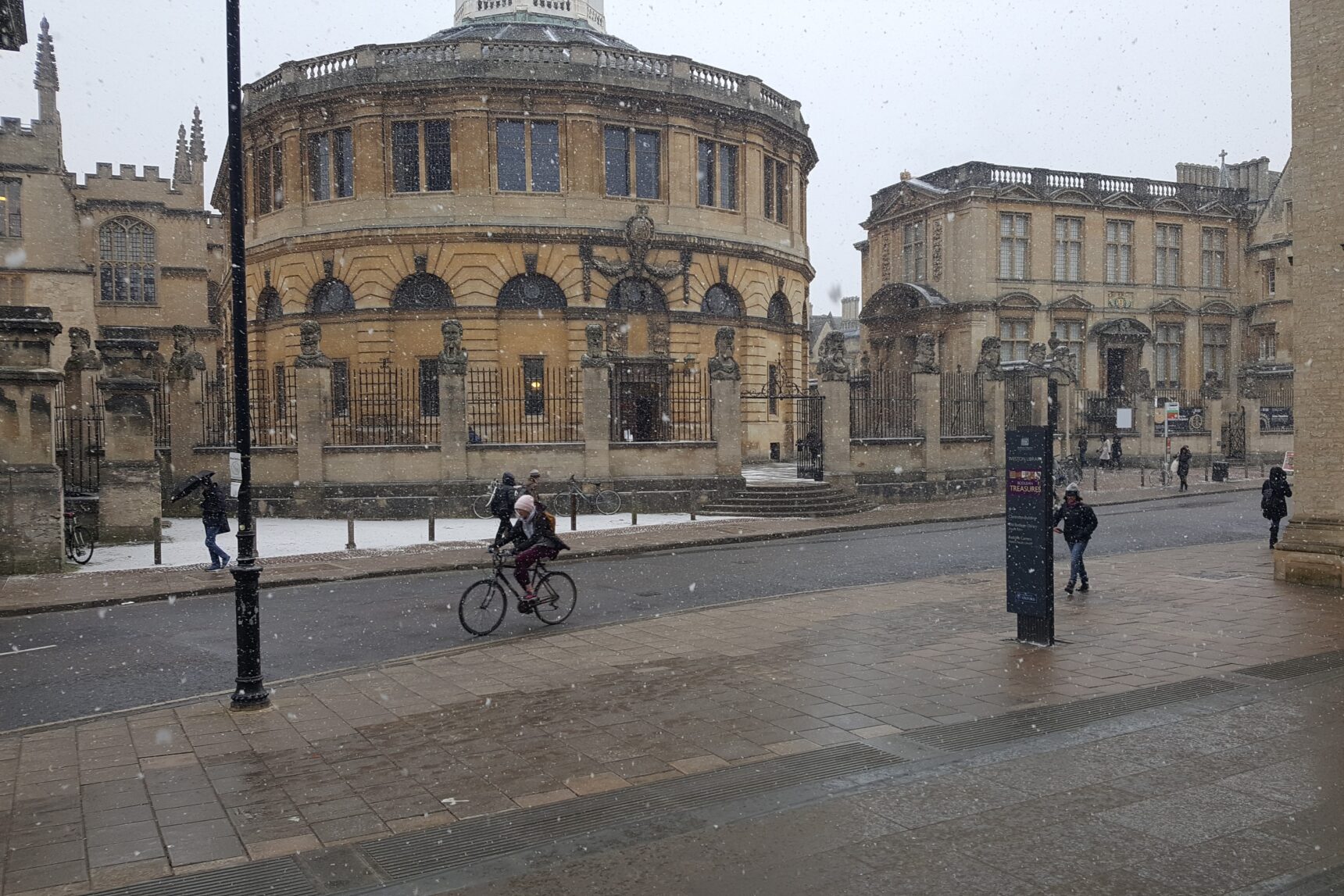 Oxford in snow.