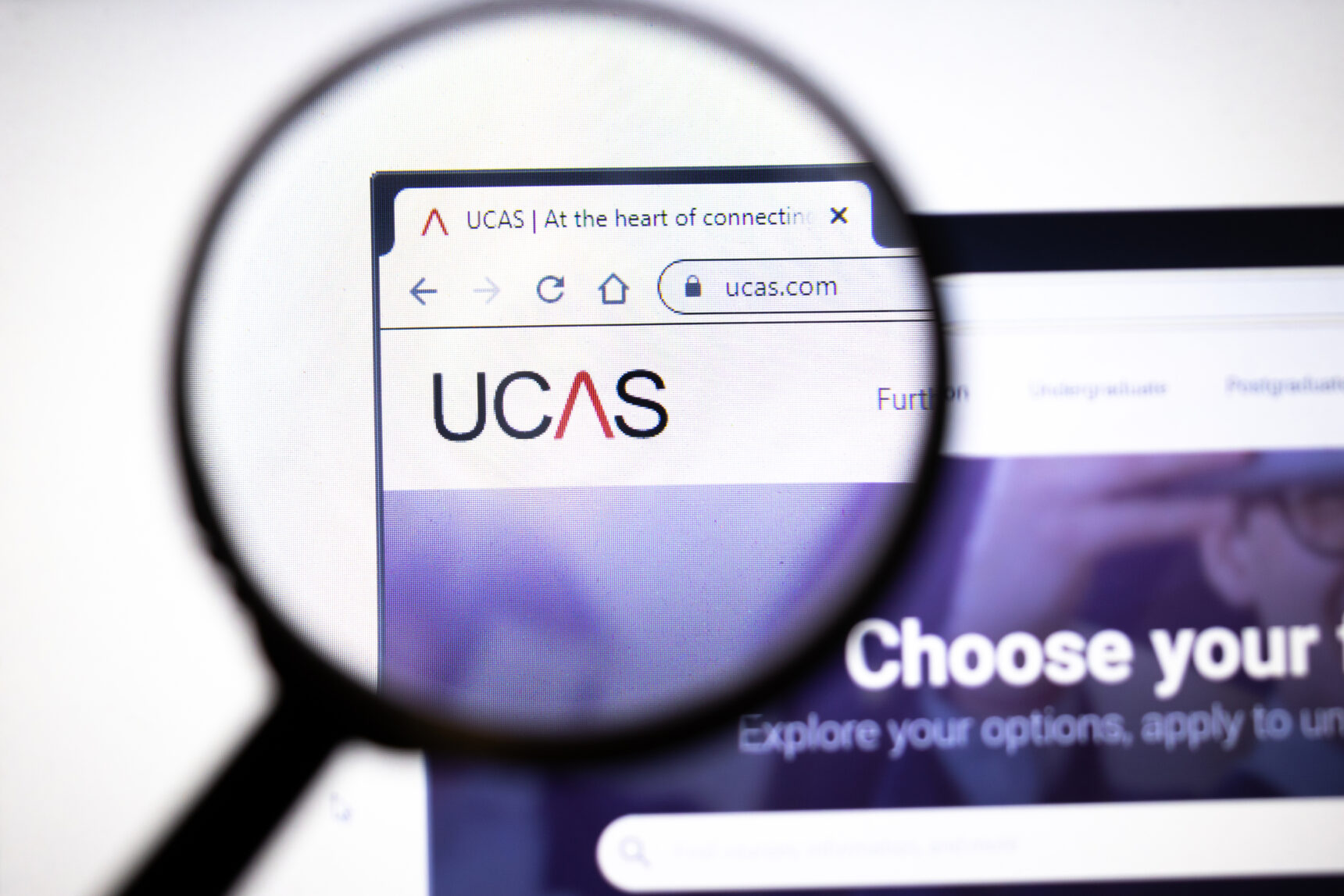 UCAS website homepage