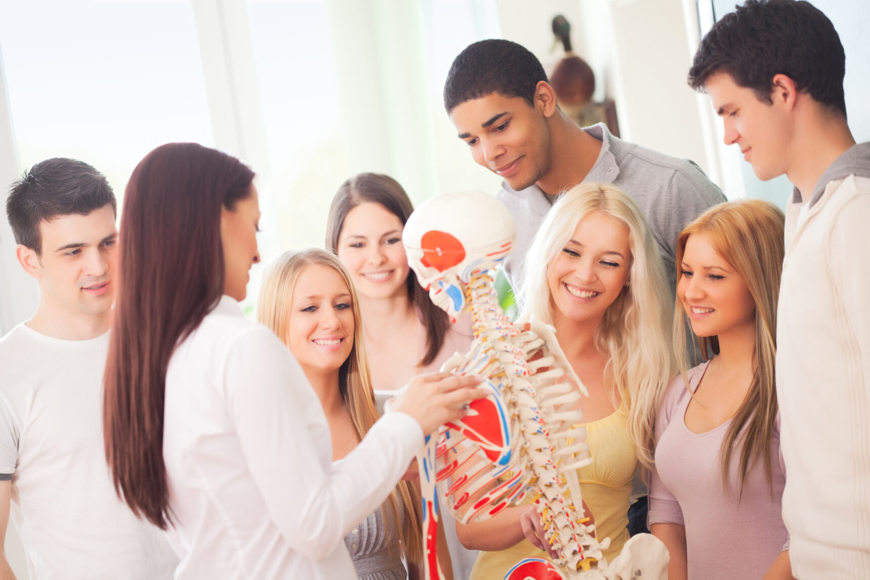 HND students learn anatomy through a demonstration.