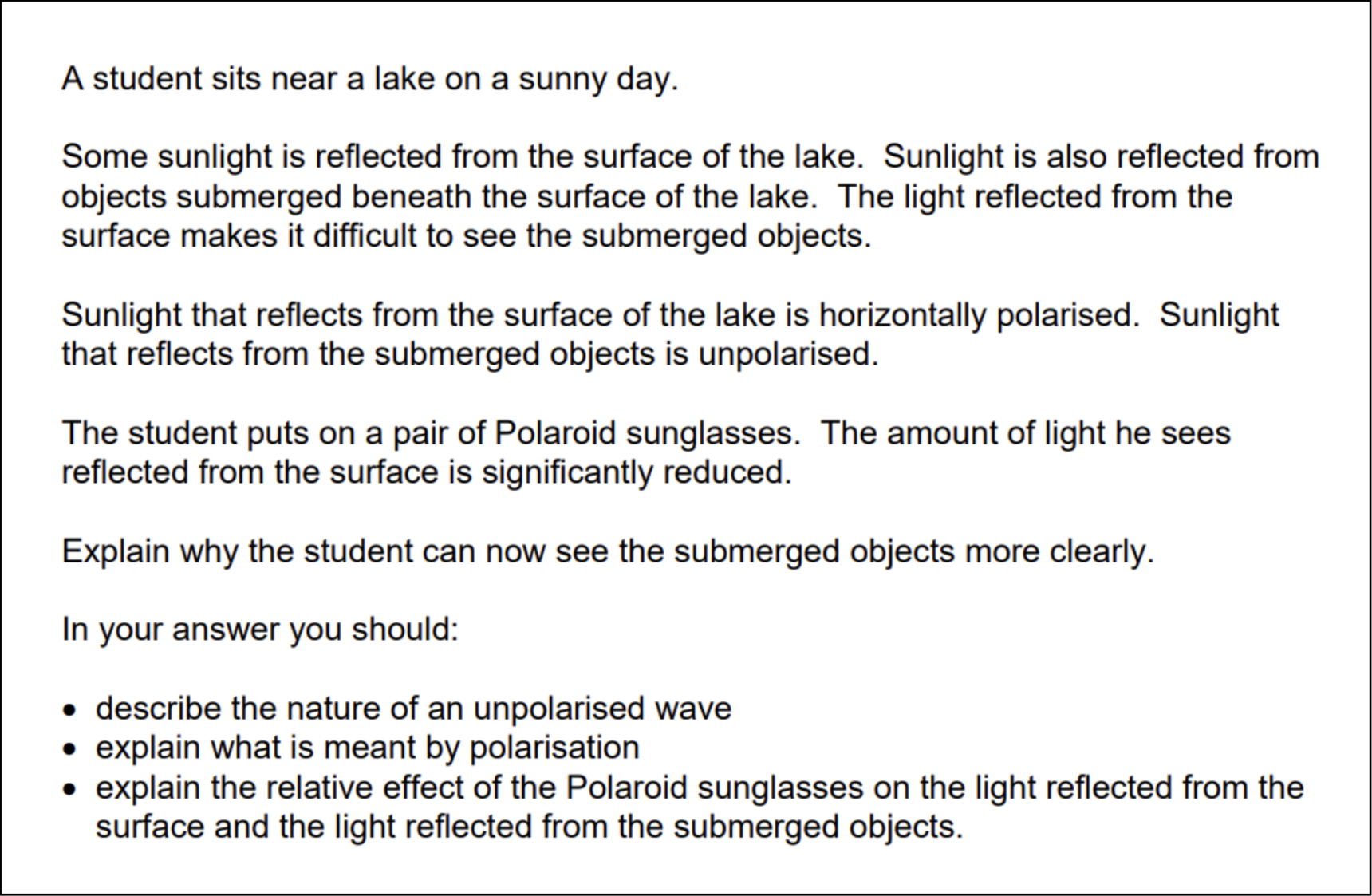 AQA 2023 AS Paper 1 6-mark question.