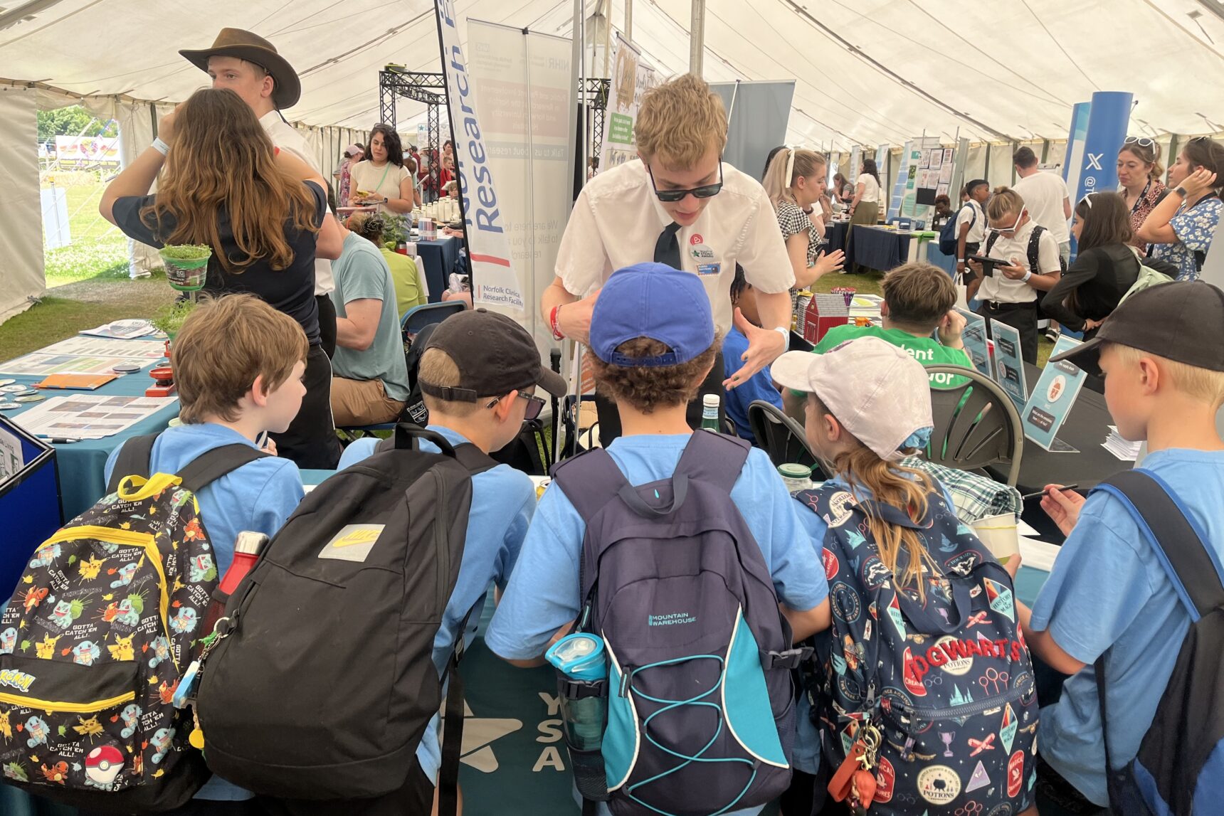 YSA participant engaging with children at the Royal Norfolk Show.