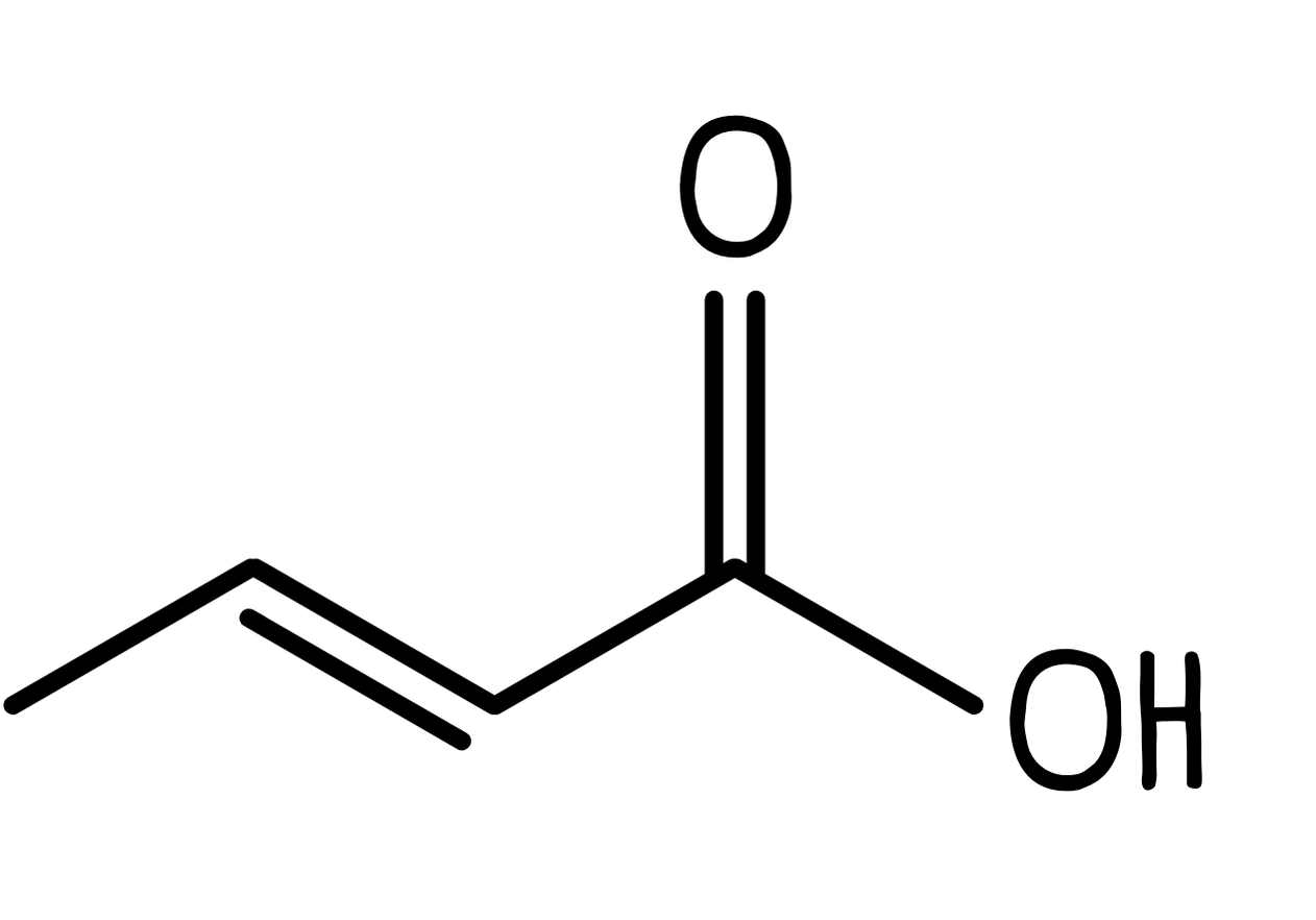 2-butenoic acid skeletal formula.