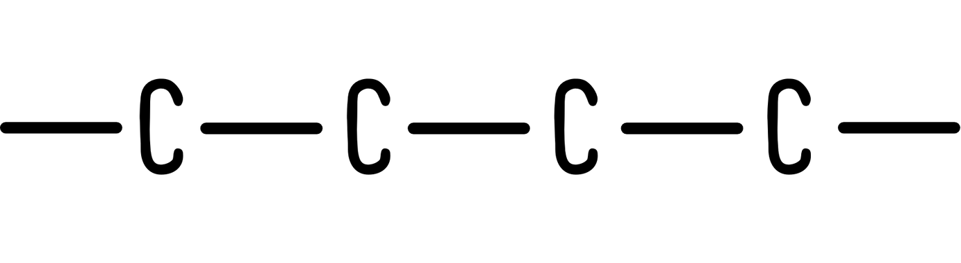 Four carbon chain displayed formula.